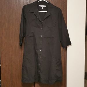 Black shirtdress with pockets